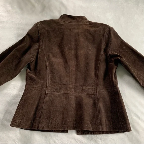 Ruff Hewn Suede Leather brown jacket - Picture 8 of 14